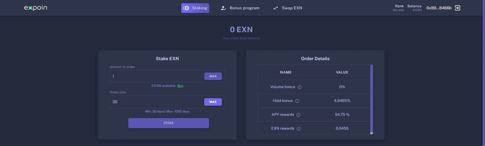 Staking Platform